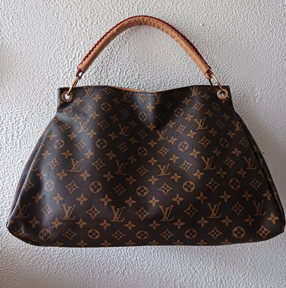 LV Brown Monogram Satchel w matching coin purse